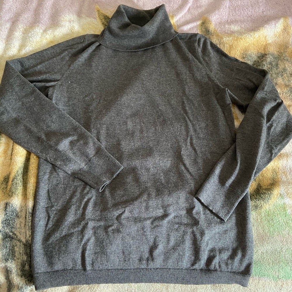 SP cotton turtleneck grey Talbots
